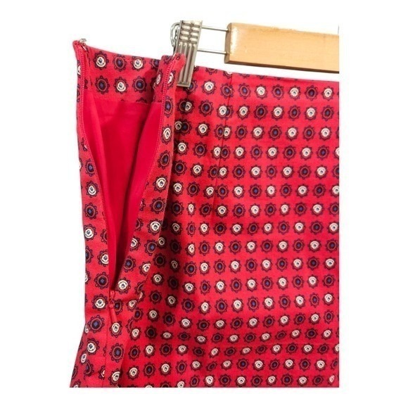 Talbots Midi Mini‎ Pencil Skirt Handkerchief Border Print Office Preppy 12 - Picture 5 of 11